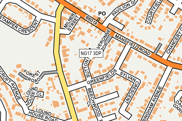 NG17 3DP map - OS OpenMap – Local (Ordnance Survey)