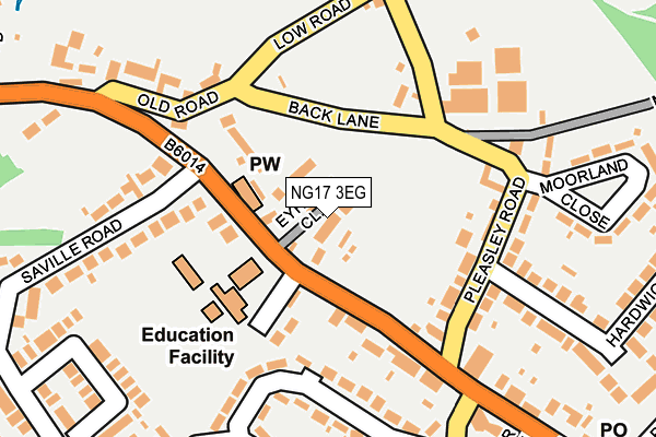 NG17 3EG map - OS OpenMap – Local (Ordnance Survey)