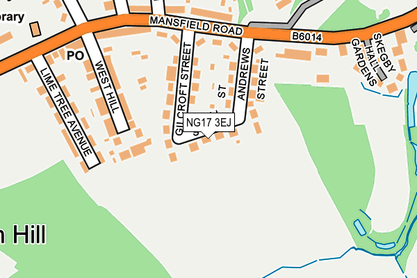 NG17 3EJ map - OS OpenMap – Local (Ordnance Survey)