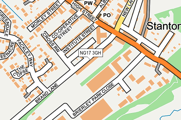 NG17 3GH map - OS OpenMap – Local (Ordnance Survey)