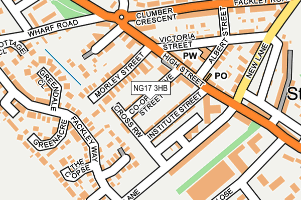 NG17 3HB map - OS OpenMap – Local (Ordnance Survey)