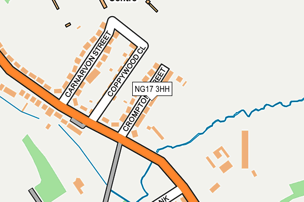 NG17 3HH map - OS OpenMap – Local (Ordnance Survey)