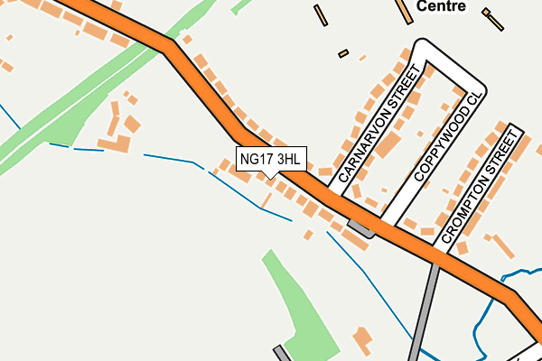 NG17 3HL map - OS OpenMap – Local (Ordnance Survey)