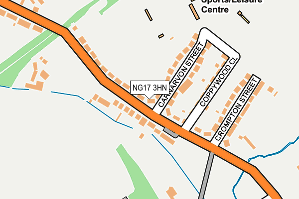 NG17 3HN map - OS OpenMap – Local (Ordnance Survey)