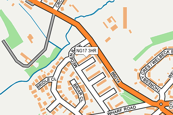 NG17 3HR map - OS OpenMap – Local (Ordnance Survey)