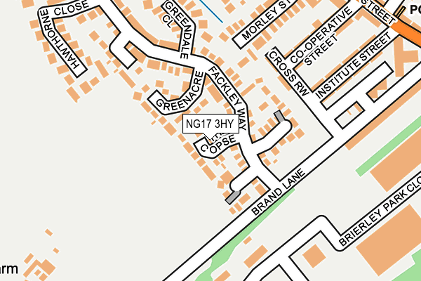 NG17 3HY map - OS OpenMap – Local (Ordnance Survey)
