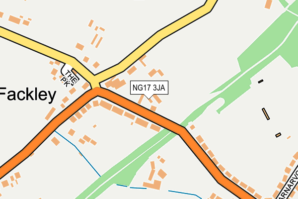 NG17 3JA map - OS OpenMap – Local (Ordnance Survey)