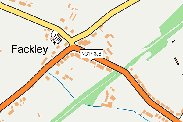 NG17 3JB map - OS OpenMap – Local (Ordnance Survey)