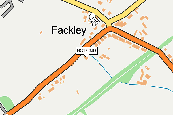 NG17 3JD map - OS OpenMap – Local (Ordnance Survey)