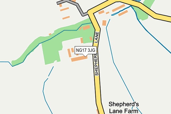NG17 3JG map - OS OpenMap – Local (Ordnance Survey)