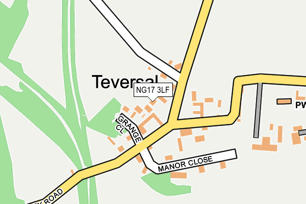 NG17 3LF map - OS OpenMap – Local (Ordnance Survey)