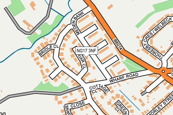 NG17 3NF map - OS OpenMap – Local (Ordnance Survey)