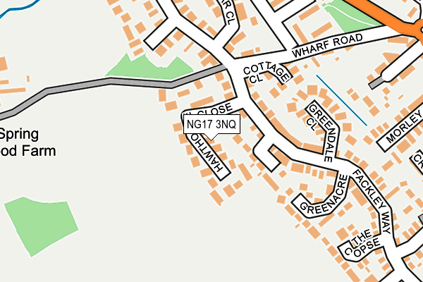 NG17 3NQ map - OS OpenMap – Local (Ordnance Survey)
