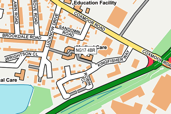 NG17 4BR map - OS OpenMap – Local (Ordnance Survey)