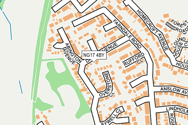 NG17 4BY map - OS OpenMap – Local (Ordnance Survey)