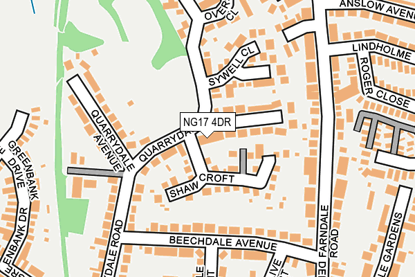 NG17 4DR map - OS OpenMap – Local (Ordnance Survey)