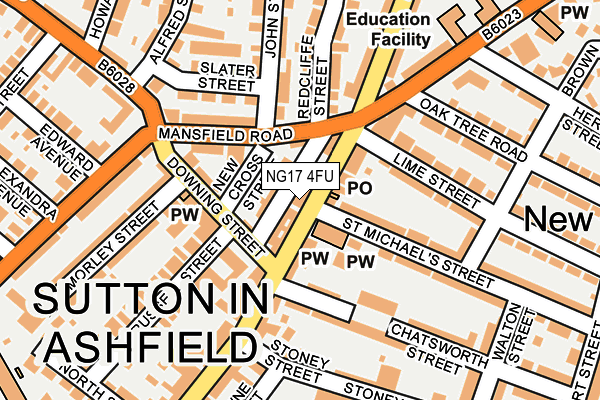 Map of ASHFIELD BUSINESS CENTRE LTD at local scale