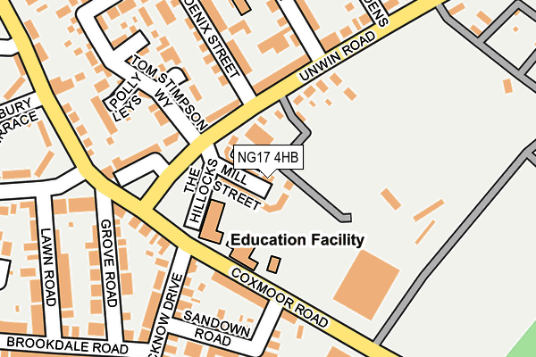 NG17 4HB map - OS OpenMap – Local (Ordnance Survey)