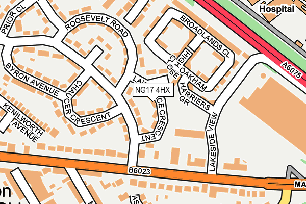 NG17 4HX map - OS OpenMap – Local (Ordnance Survey)
