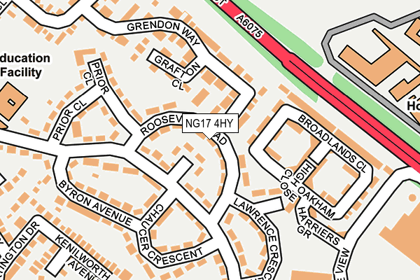 NG17 4HY map - OS OpenMap – Local (Ordnance Survey)