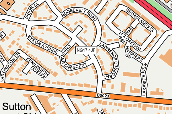 NG17 4JF map - OS OpenMap – Local (Ordnance Survey)