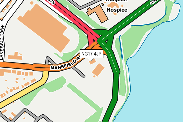 NG17 4JP map - OS OpenMap – Local (Ordnance Survey)