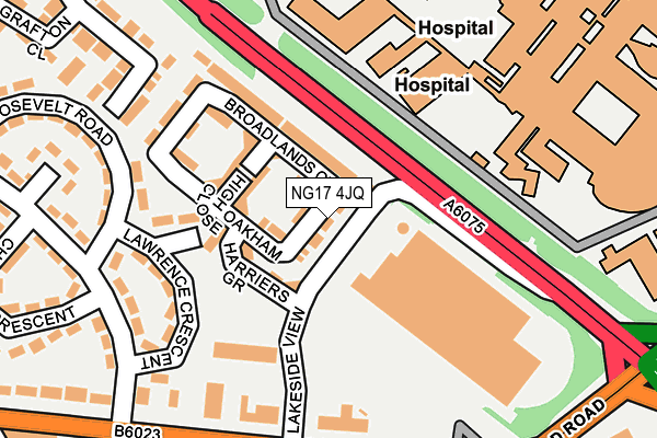NG17 4JQ map - OS OpenMap – Local (Ordnance Survey)