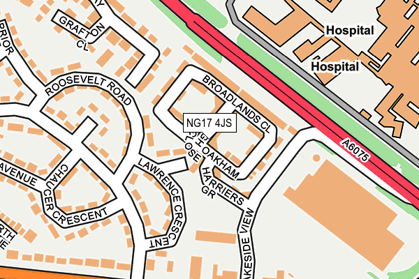 NG17 4JS map - OS OpenMap – Local (Ordnance Survey)