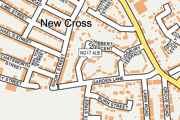 NG17 4LB map - OS OpenMap – Local (Ordnance Survey)