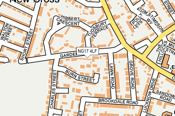 NG17 4LF map - OS OpenMap – Local (Ordnance Survey)