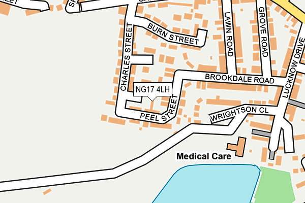 NG17 4LH map - OS OpenMap – Local (Ordnance Survey)