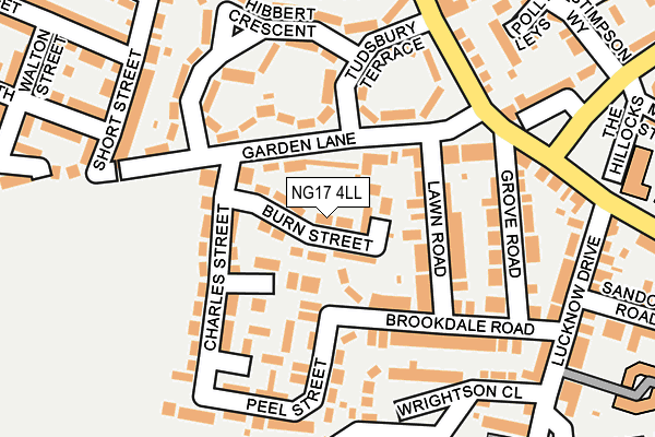 NG17 4LL map - OS OpenMap – Local (Ordnance Survey)