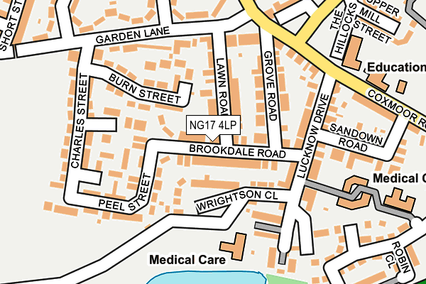 NG17 4LP map - OS OpenMap – Local (Ordnance Survey)