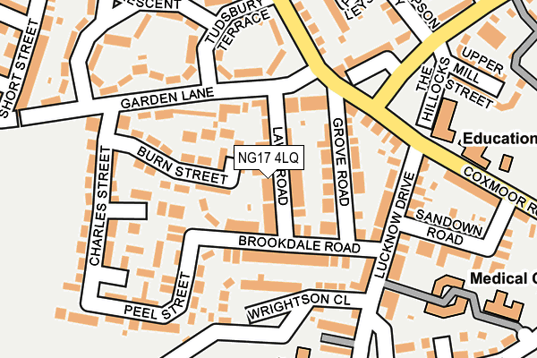 NG17 4LQ map - OS OpenMap – Local (Ordnance Survey)