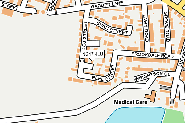 NG17 4LU map - OS OpenMap – Local (Ordnance Survey)