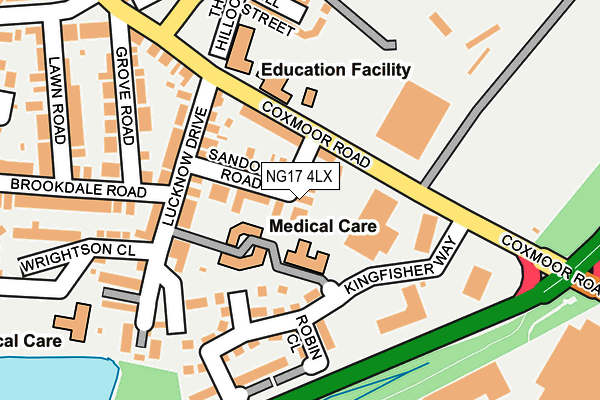 NG17 4LX map - OS OpenMap – Local (Ordnance Survey)