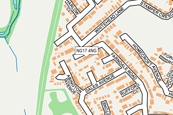 NG17 4NG map - OS OpenMap – Local (Ordnance Survey)