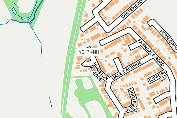 NG17 4NH map - OS OpenMap – Local (Ordnance Survey)