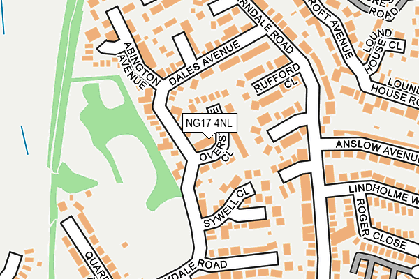 NG17 4NL map - OS OpenMap – Local (Ordnance Survey)