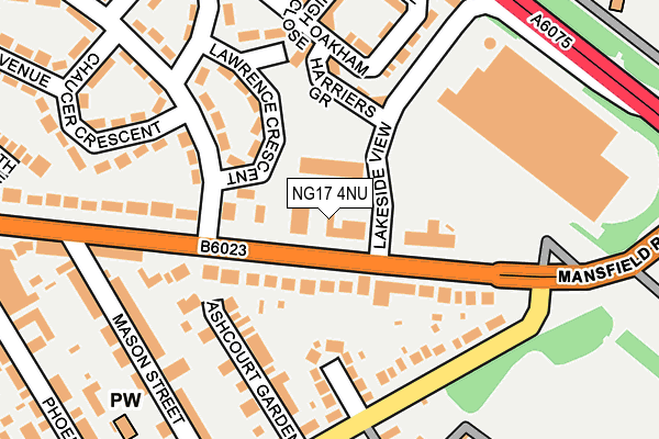 NG17 4NU map - OS OpenMap – Local (Ordnance Survey)