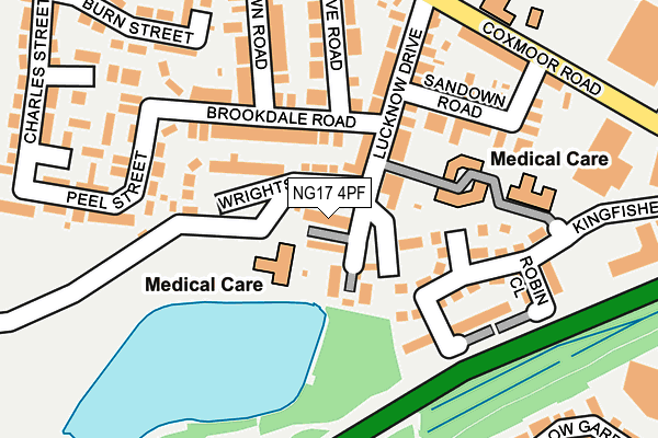 NG17 4PF map - OS OpenMap – Local (Ordnance Survey)
