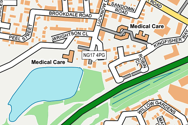 NG17 4PG map - OS OpenMap – Local (Ordnance Survey)