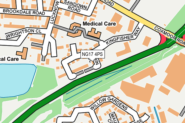 NG17 4PS map - OS OpenMap – Local (Ordnance Survey)