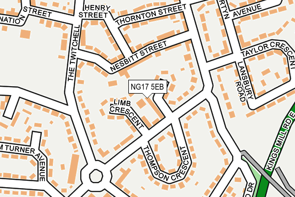 NG17 5EB map - OS OpenMap – Local (Ordnance Survey)