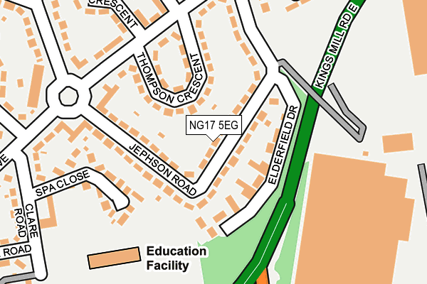 NG17 5EG map - OS OpenMap – Local (Ordnance Survey)