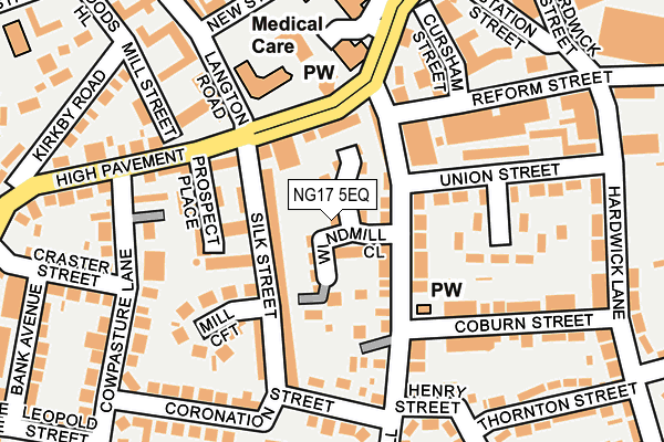 NG17 5EQ map - OS OpenMap – Local (Ordnance Survey)