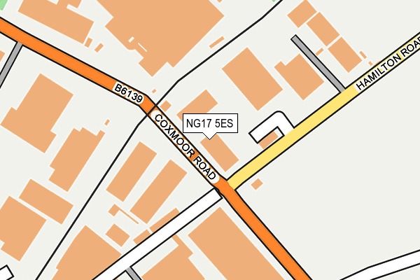 NG17 5ES map - OS OpenMap – Local (Ordnance Survey)