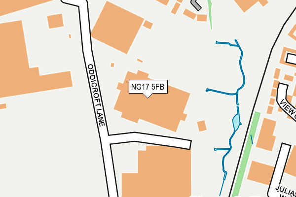 NG17 5FB map - OS OpenMap – Local (Ordnance Survey)