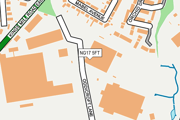 NG17 5FT map - OS OpenMap – Local (Ordnance Survey)