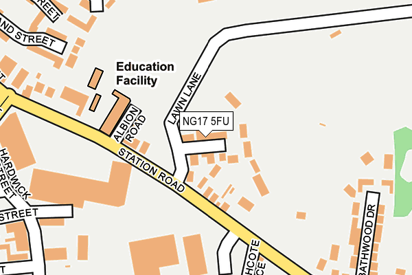 NG17 5FU map - OS OpenMap – Local (Ordnance Survey)
